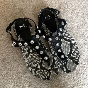 Snake stud sandals